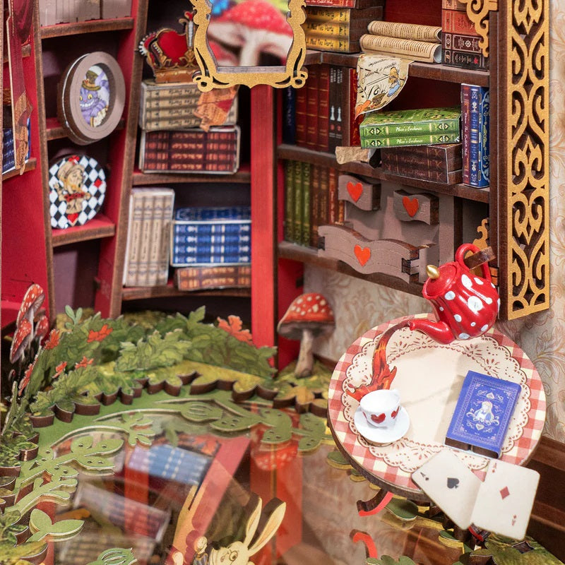 Alice Adventure DIY Book Nook Shelf Insert Kit