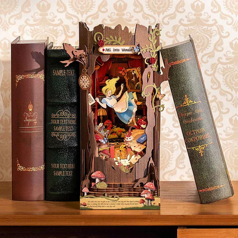 Alice Adventure DIY Book Nook Shelf Insert Kit