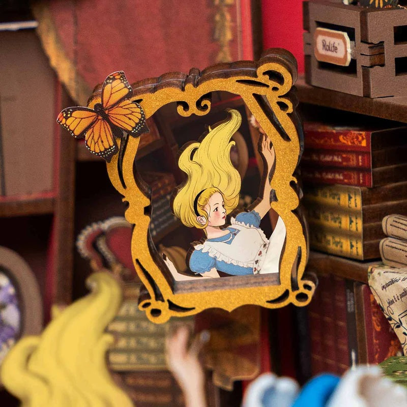 Alice Adventure DIY Book Nook Shelf Insert Kit