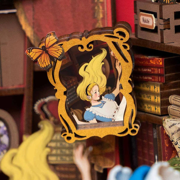 Alice Adventure DIY Book Nook Shelf Insert Kit