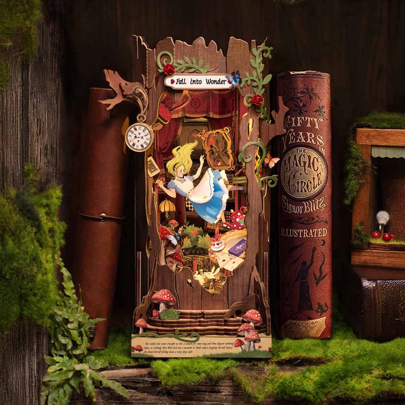 Alice Adventure DIY Book Nook Shelf Insert Kit