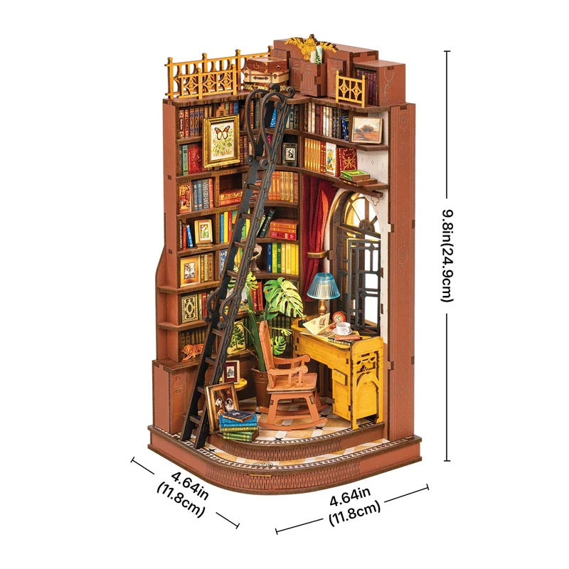 Rolife - Silent Corner Study DIY Book Nook Shelf Insert
