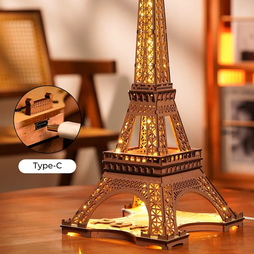 Robotime - Night of the Eiffel Tower 3D Wooden Puzzle