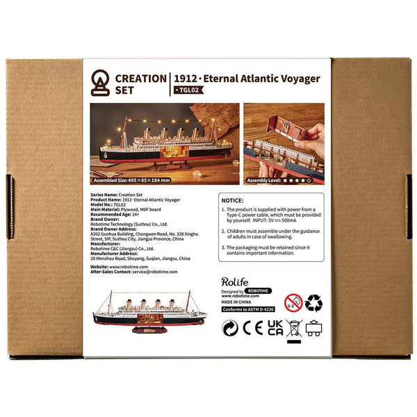 Rolife - 1912·Eternal Atlantic Voyager 3D Wooden Puzzle TGL02