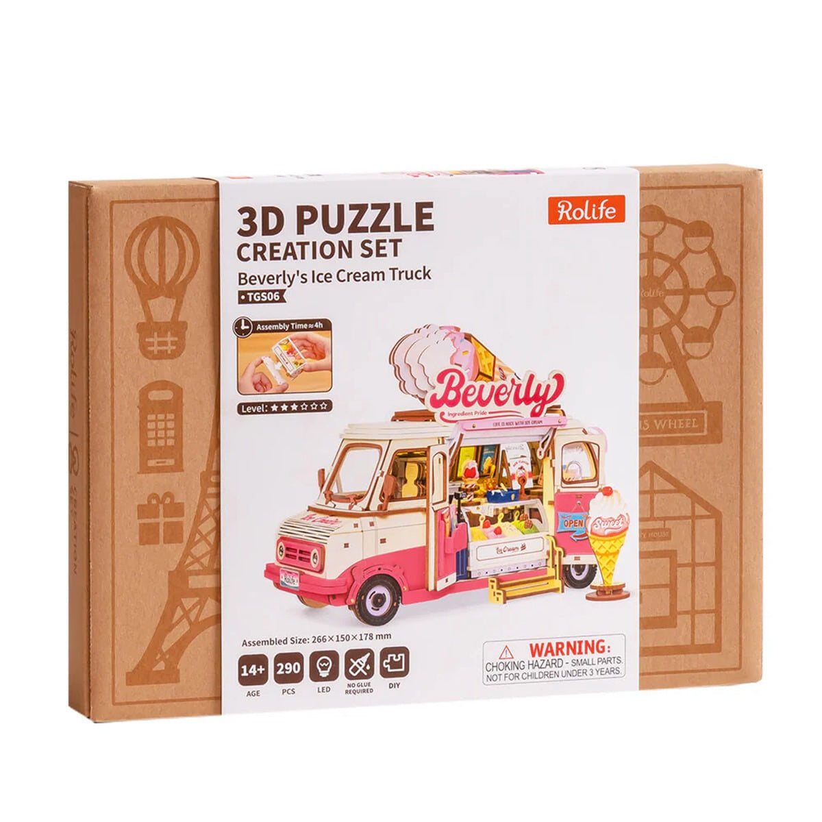 Beverly's Ice Cream Truck 3D Wood Puzzle