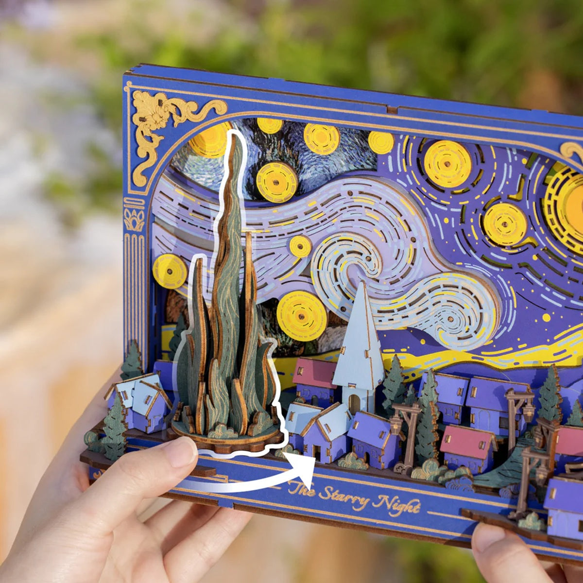 The Starry Night Wall Art 3D Wooden Puzzle