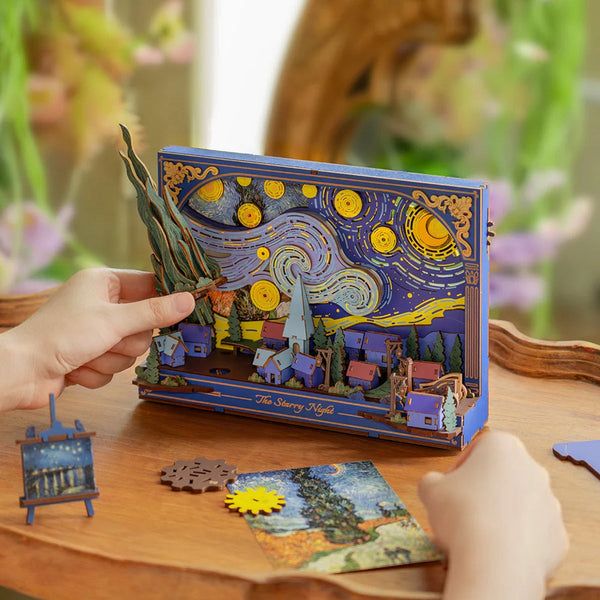 The Starry Night Wall Art 3D Wooden Puzzle