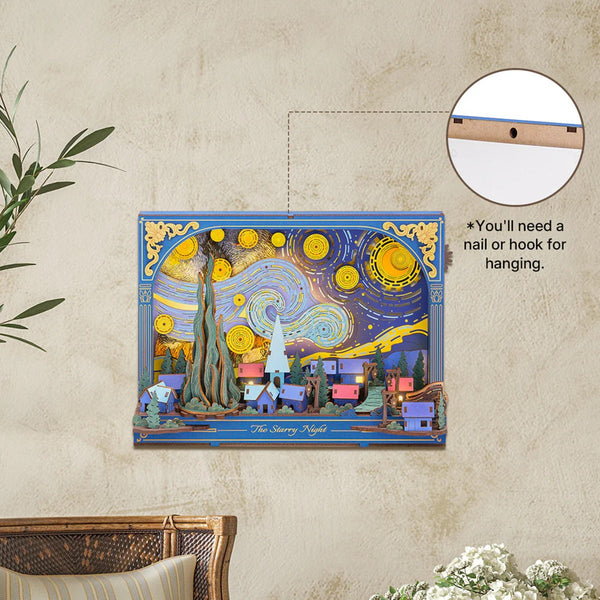 The Starry Night Wall Art 3D Wooden Puzzle