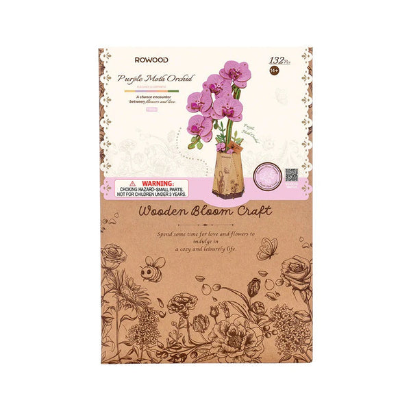 Purple Moth Orchid DIY Wooden Flower