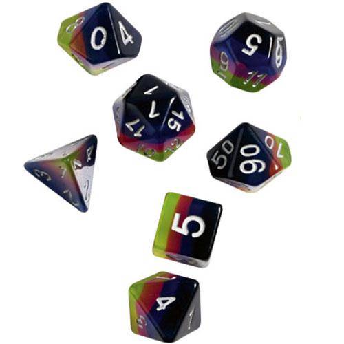 RPG Dice Set (7+1): Pink, Green, Blue Main image
