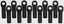 Long Rod Ends for Traxxas Slash 4x4 & Rustler 4x4, Black