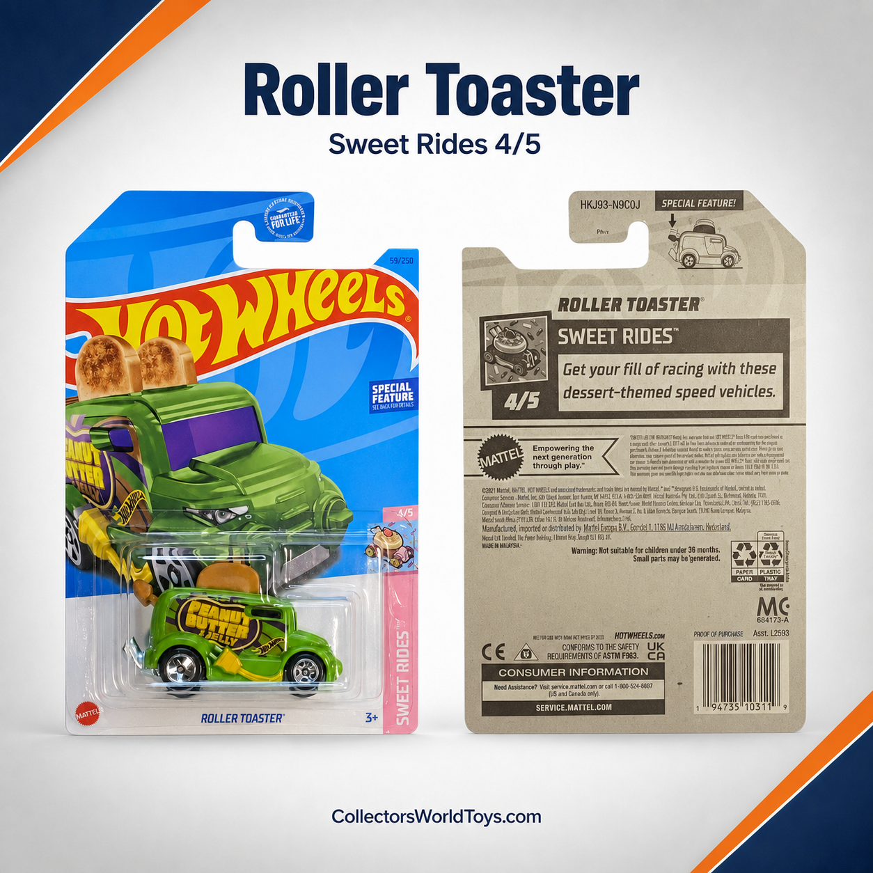 Hot Wheels Roller Toaster | Sweet Rides Series 4/5 - 59/250