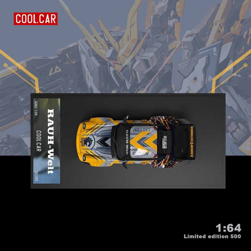 Cool Car Porsche RWB 964 BANSHEE MECHA Livery Figure Version 1:64
