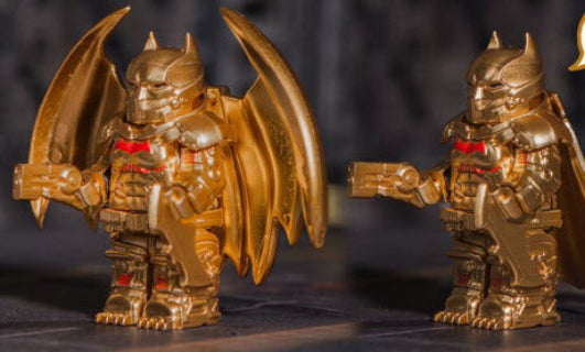 Gold Custom Dark Knight Armored Hero Minifig - Collectors World Toys Hover Image