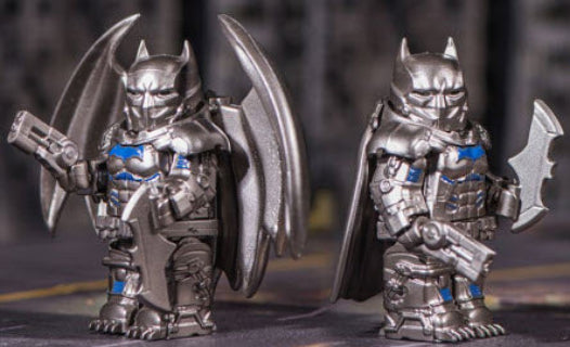 Silver Custom Dark Knight Armored Hero Minifig - Collectors World Toys