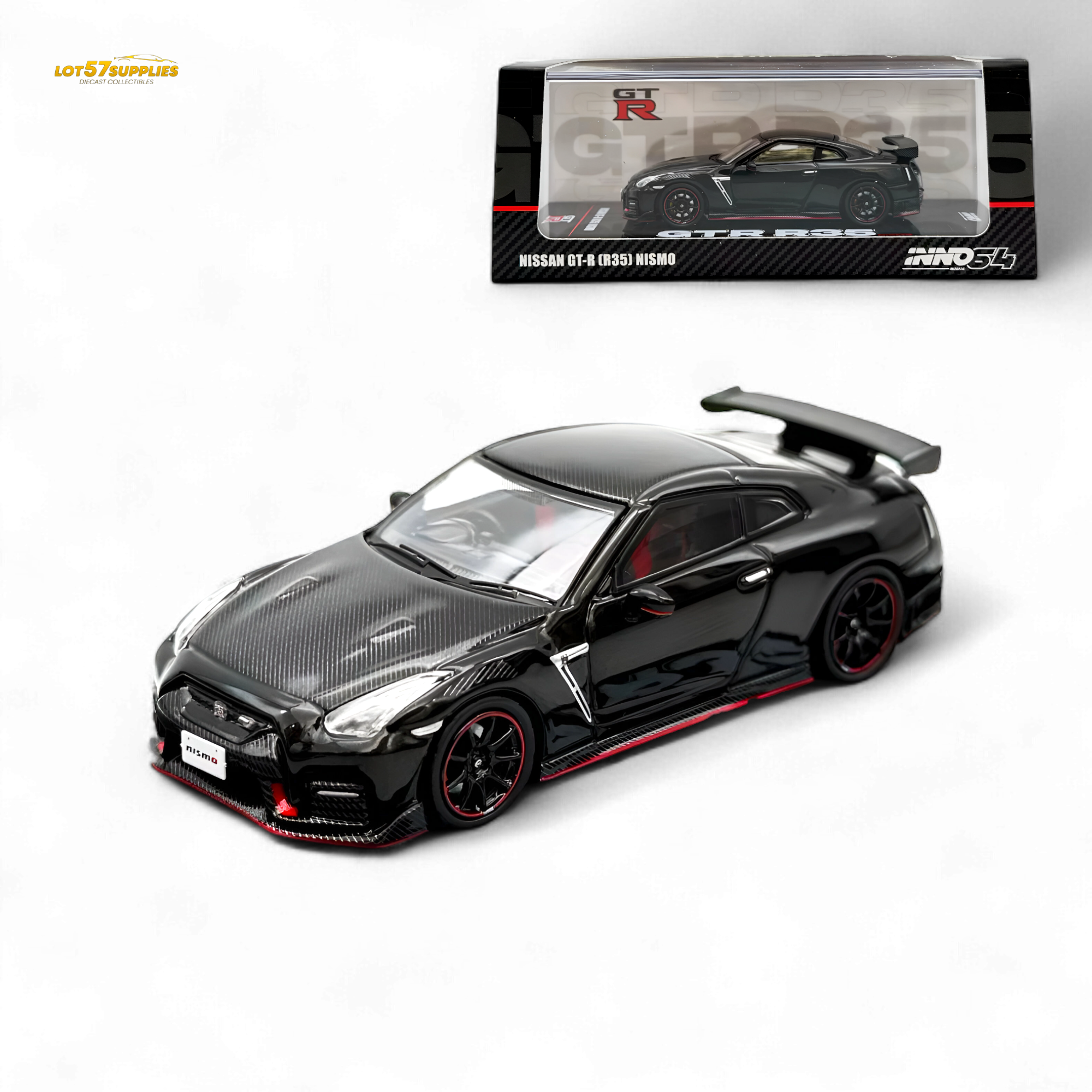 Inno64 NISSAN GT-R (R35) NISMO Black 1:64 Main image