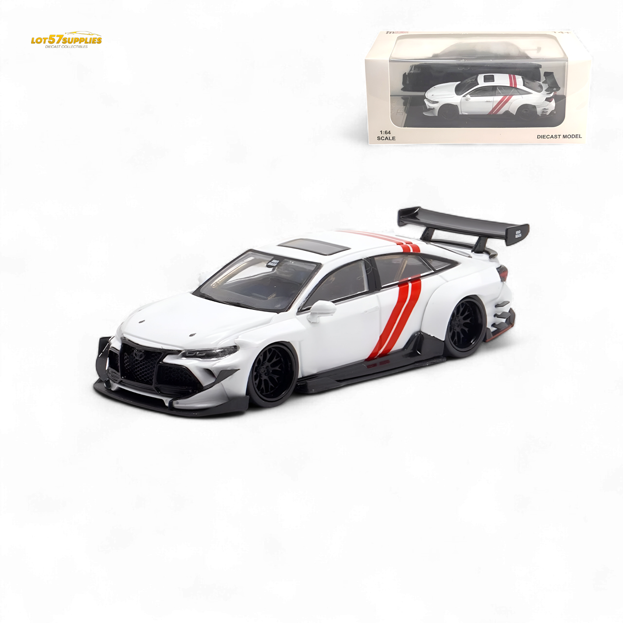 LMF Toyota Avalon Modified Concept - White Livery 1:64 - Collectors World Toys