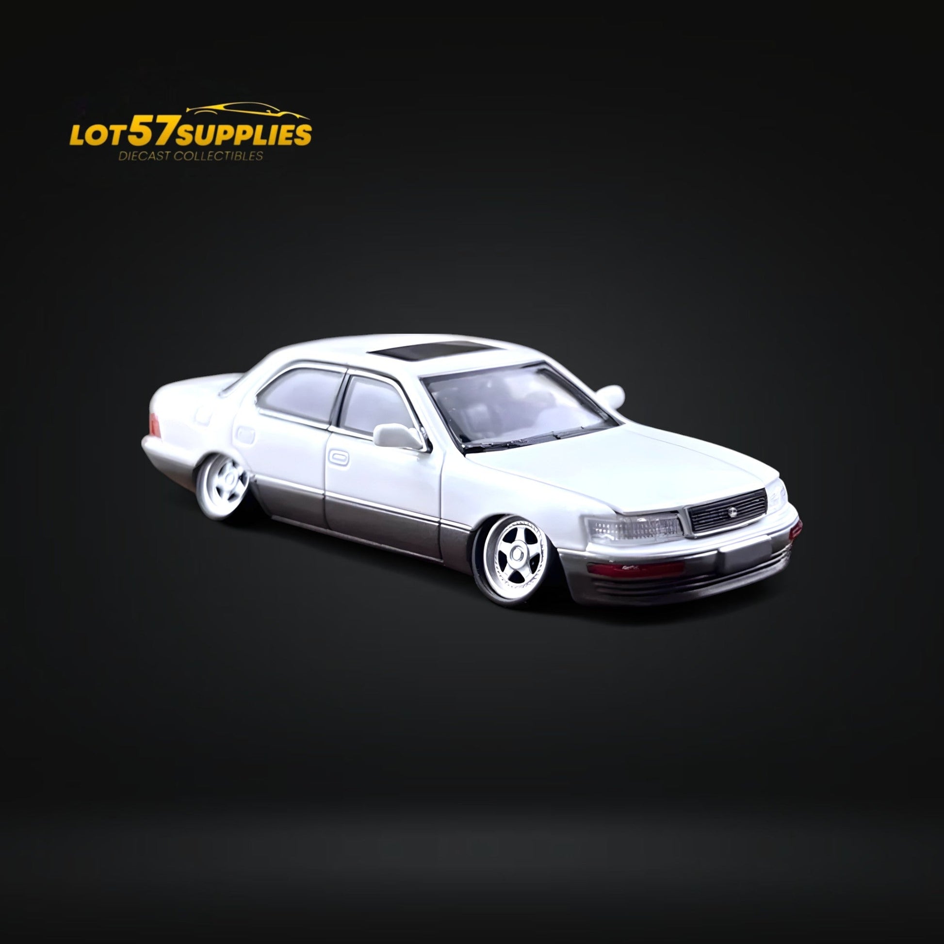Fine works64 Lexus LS400 - White/Gray Double Stanced 1:64