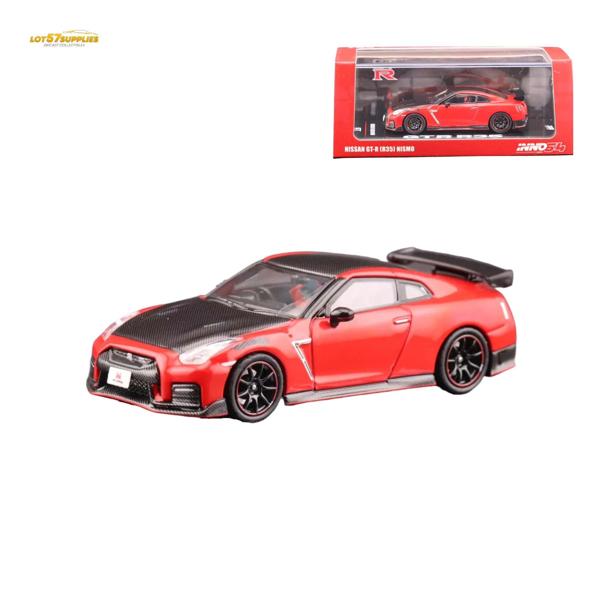 Inno64 NISSAN GT-R (R35) NISMO Red 1:64 Main image