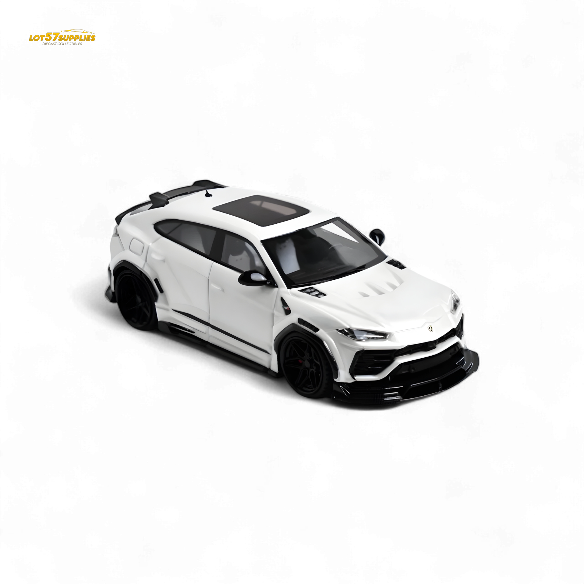Flame Lamborghini Urus LBWK Bianco Icarus White Resin 1:64 - Collectors World Toys