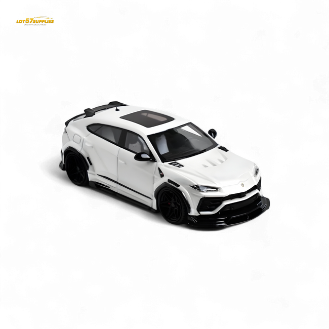 Flame Lamborghini Urus LBWK Bianco Icarus White Resin 1:64 - Collectors World Toys Hover Image