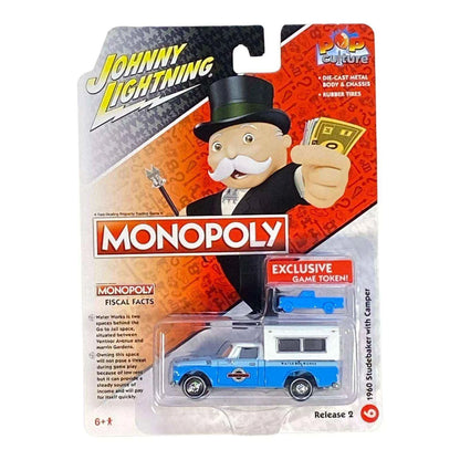 Johnny Lightning 1960 Studebaker with Camper - Monopoly Water Works w/Exclusive Game Token