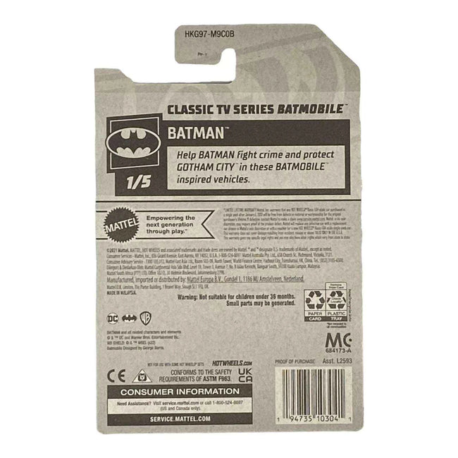 Hot Wheels Classic TV Series Batmobile - Batman Series 1/5 Main Image