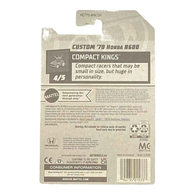 Hot Wheels Custom '70 Honda N600 - Compact Kings Series 4/5 Main Image