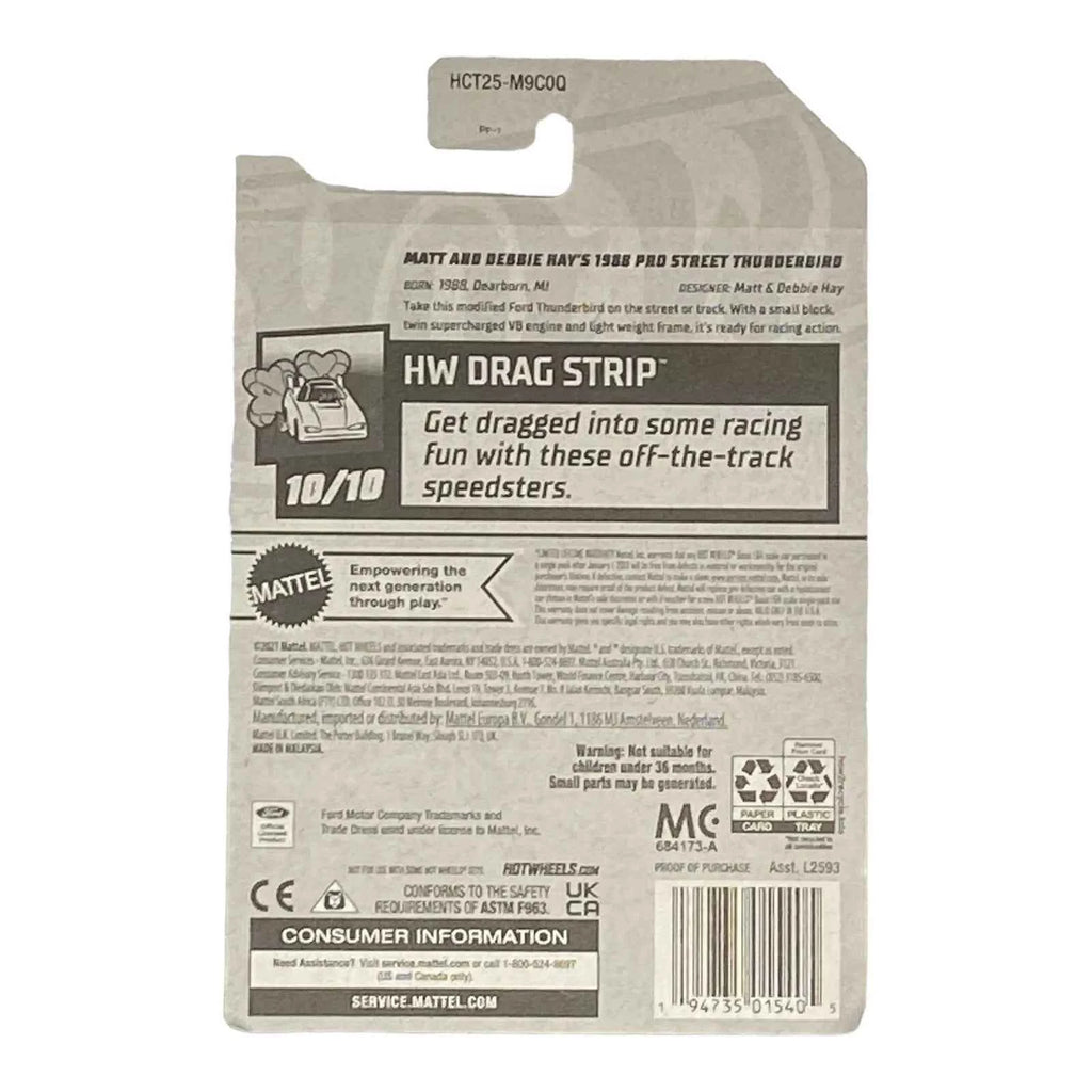 Hot Wheels Matt and Debbie Hay's 1988 Pro Street Thunderbird - Drag Strip Series -