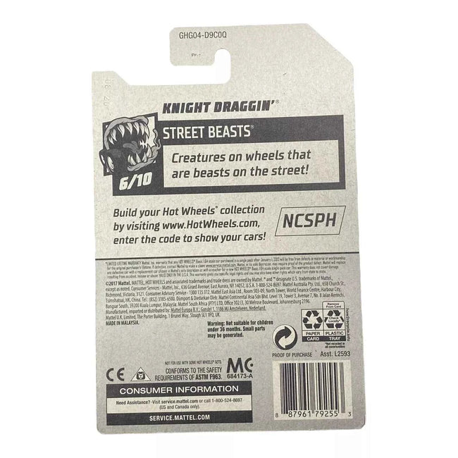 Hot Wheels Knight Draggin' - Street Beasts Series 6/10 Main Image