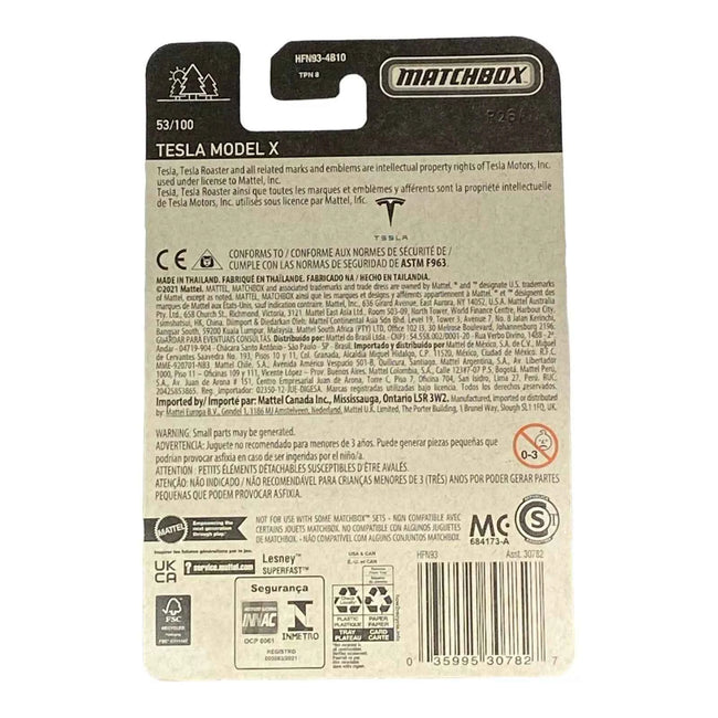 Matchbox Tesla Model X - Matchbox Series 53/100 Main Image