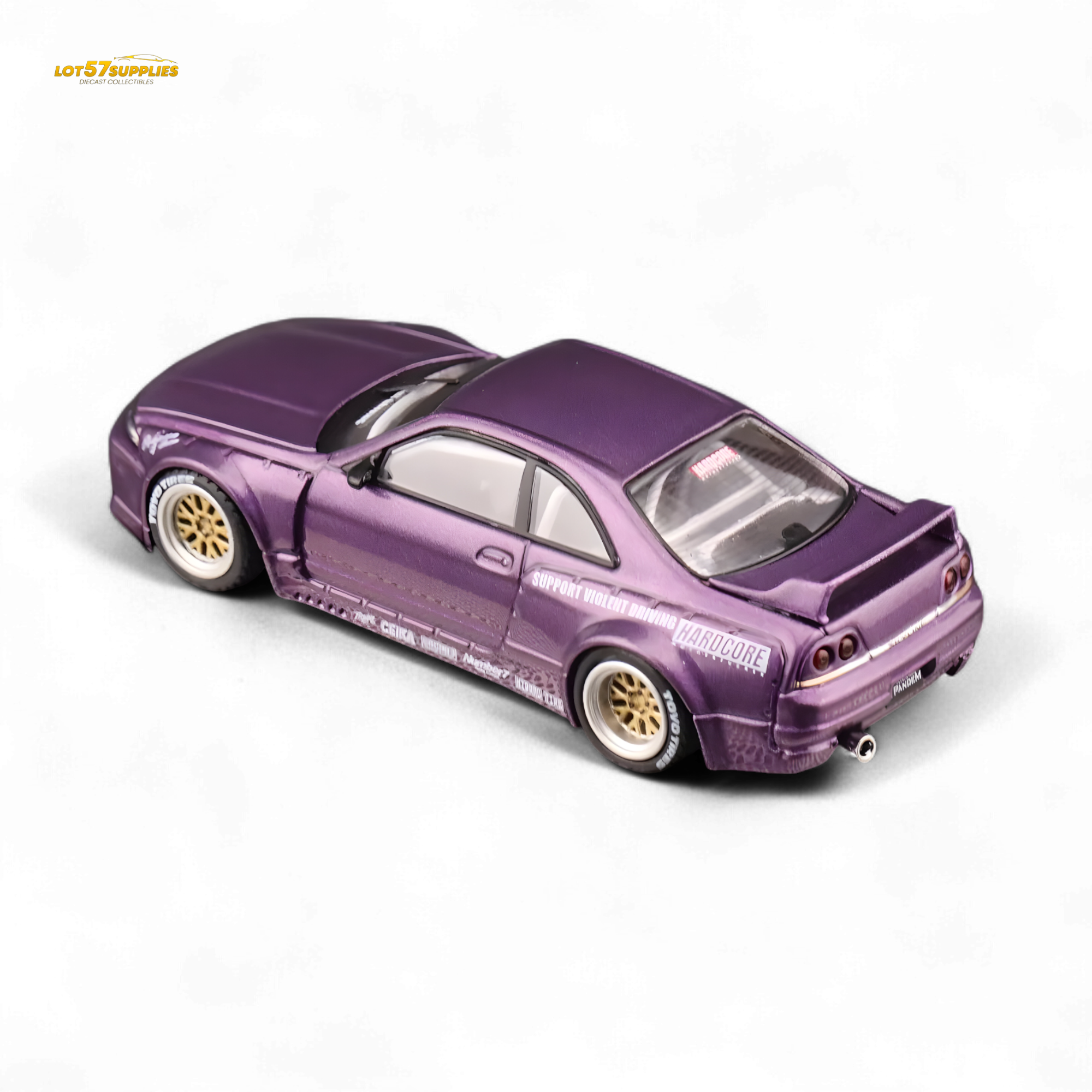 Inno64 NISSAN SKYLINE GT-R (R33) "PANDEM ROCKET BUNNY" Purple 1:64