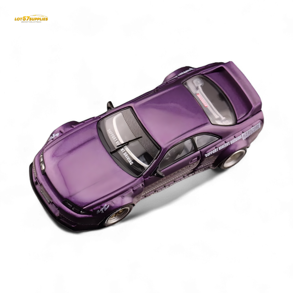Inno64 NISSAN SKYLINE GT-R (R33) "PANDEM ROCKET BUNNY" Purple 1:64