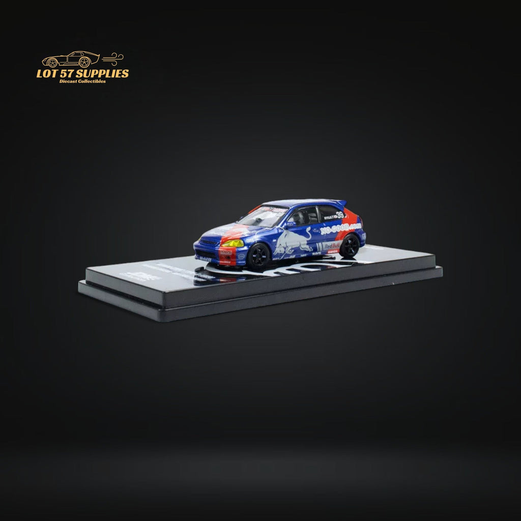 Inno64 Honda Civic Type-R EK9 #39 NO GOOD RACING Red Bull Livery 1:64 IN64-EK9-JDM16 - Collectors World Toys