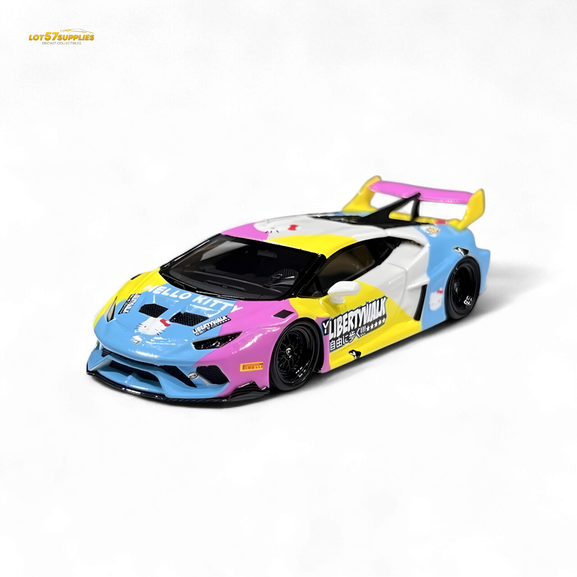 Flame Huracan LP610-4 LWBK WideBody Resin - HELLO K I T T Y LBWK 1:64 Main image