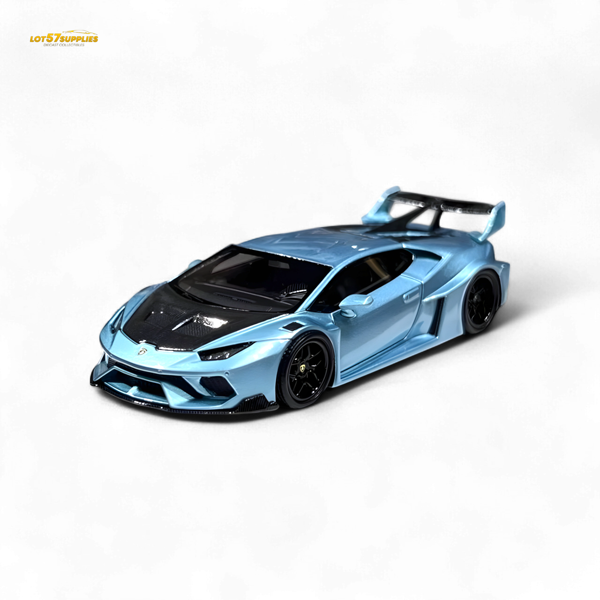 Flame Huracan LP610-4 LWBK WideBody Resin - ICE BLUE LBWK 1:64 Main image
