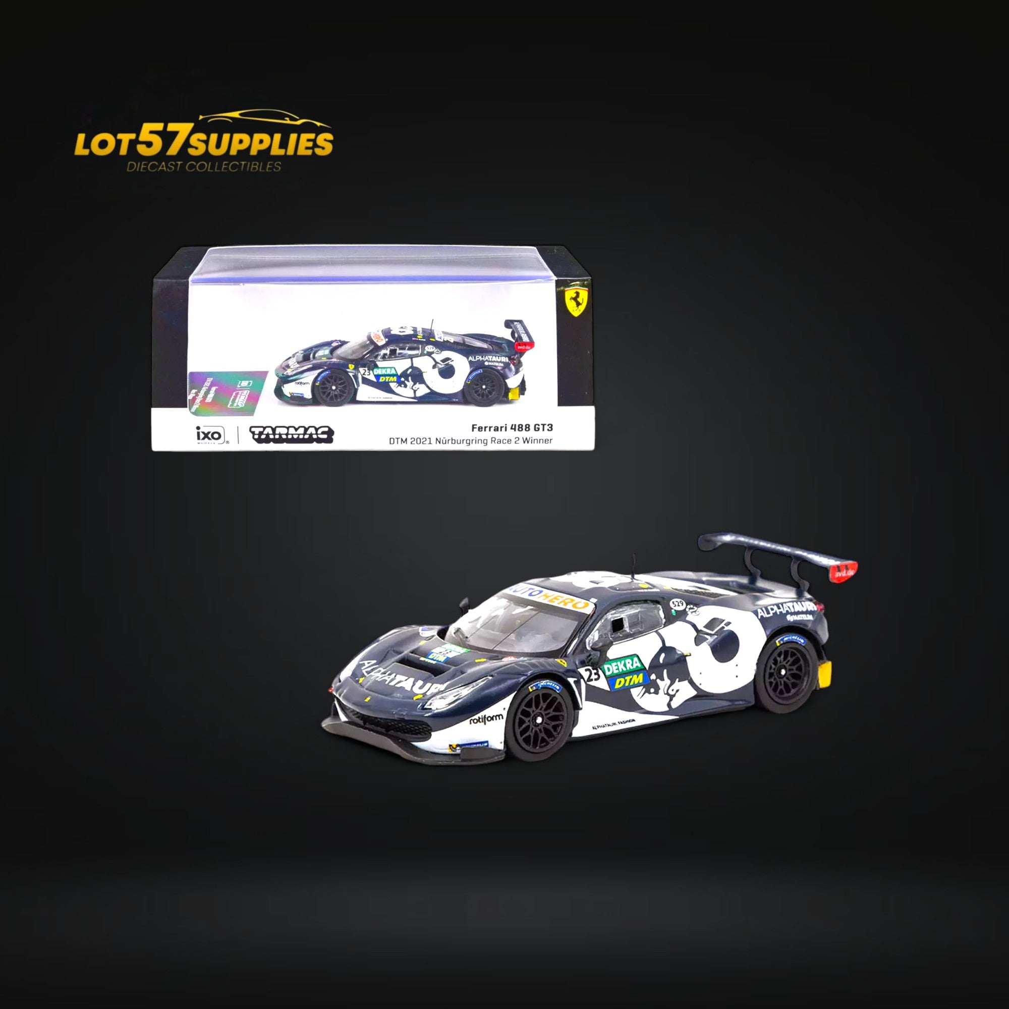 Tarmac Works Hobby64 Ferrari 488 GT3 DTM 2021 Alex Albon 1:64 Main image