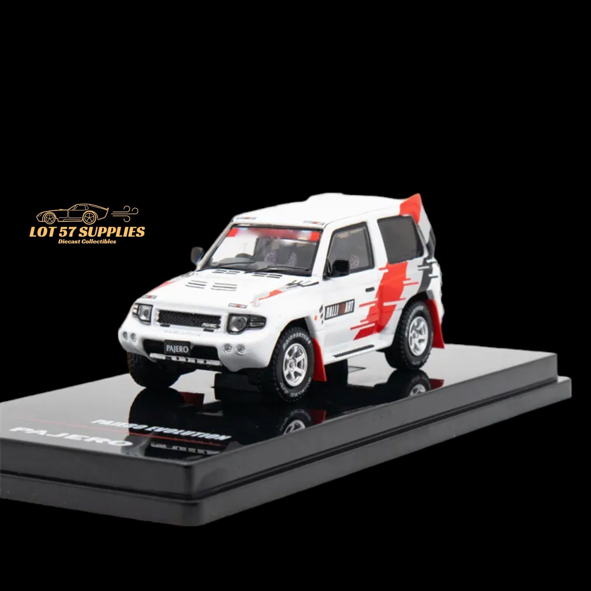 Inno64 Mitsubishi Pajero Evolution "RALLIART" in White 1:64 IN64-EVOP-RAWHI Main image