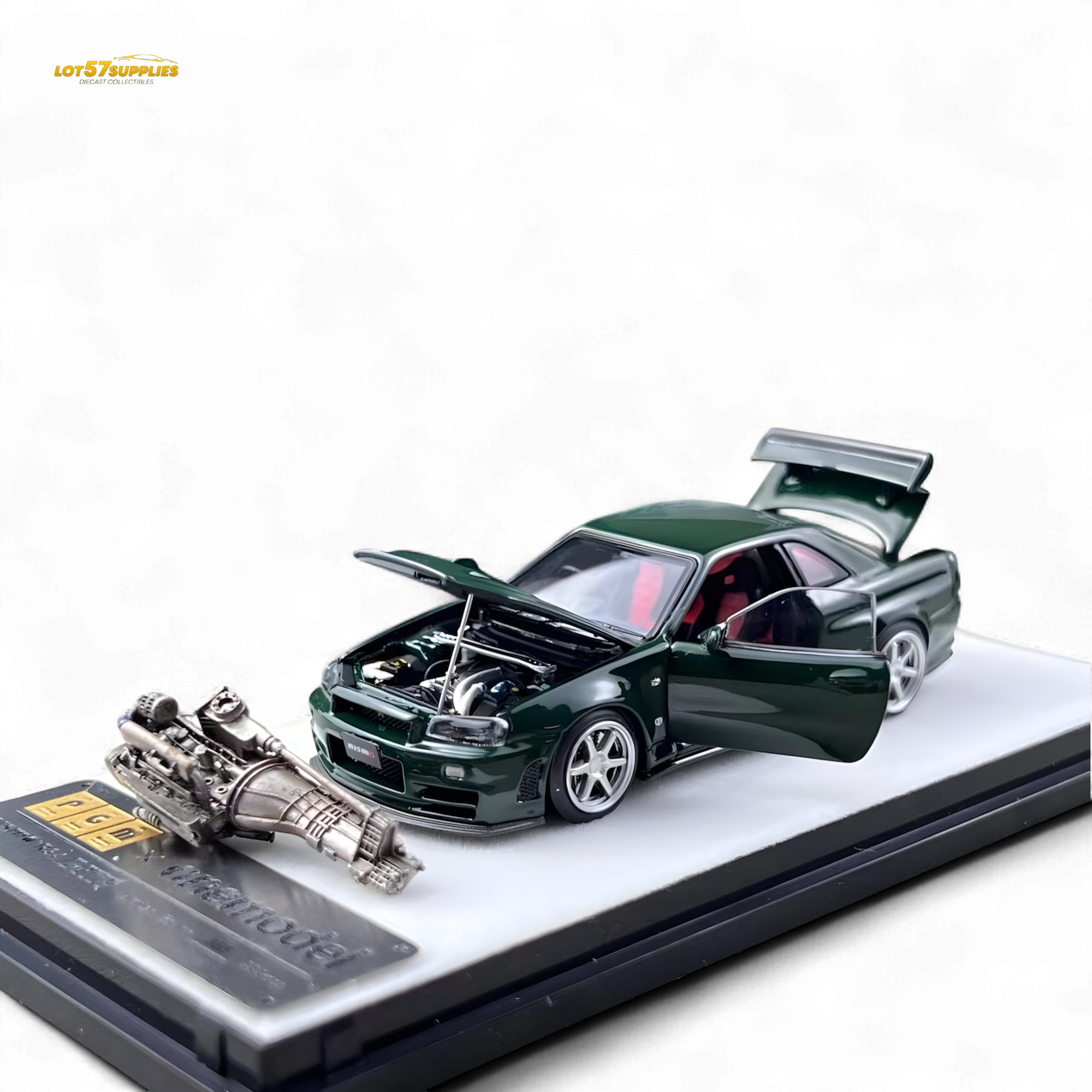 PGM Nissan GTR R34 Z-TUNE - British Green 1:64 Ordinary Main image