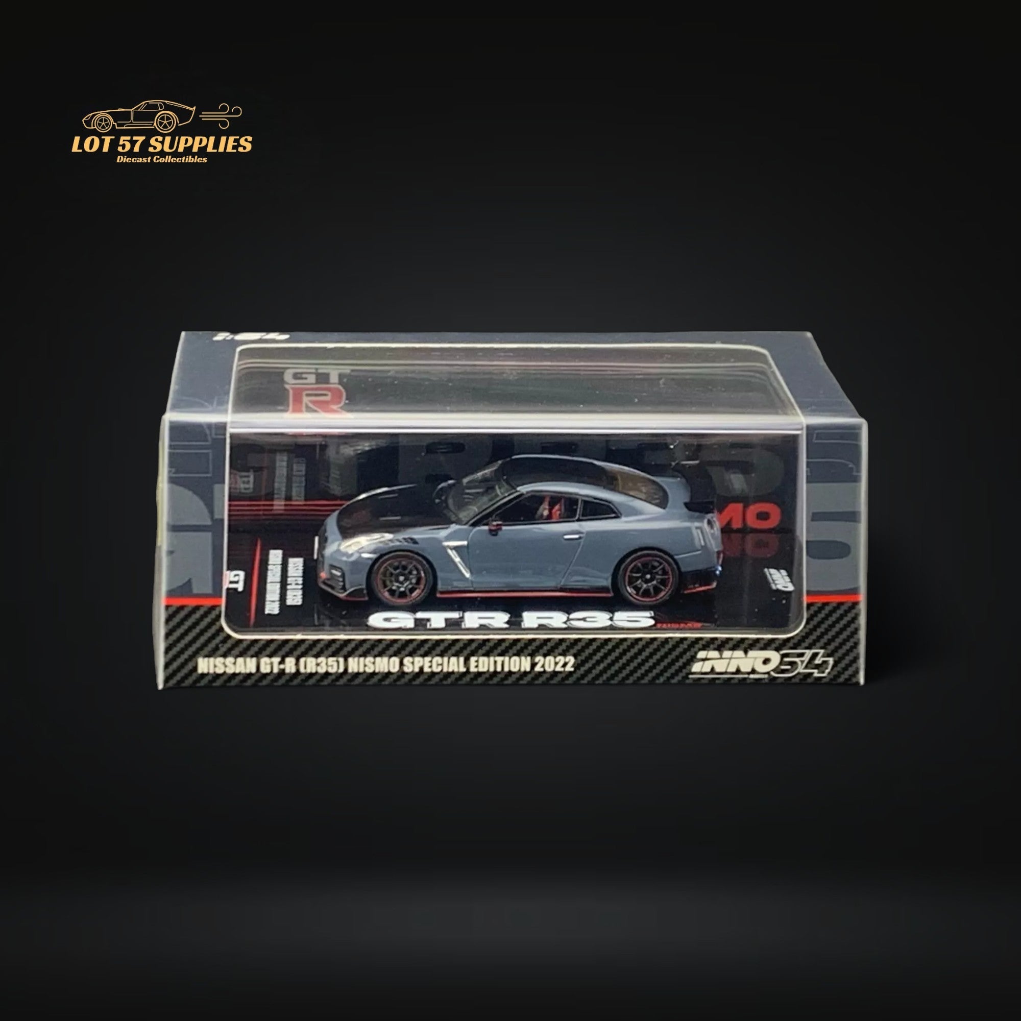 Inno64 Nissan Skyline GT-R R35 Nismo Stealth Gray 1:64 IN64-R35NSE-STGR Secondary image