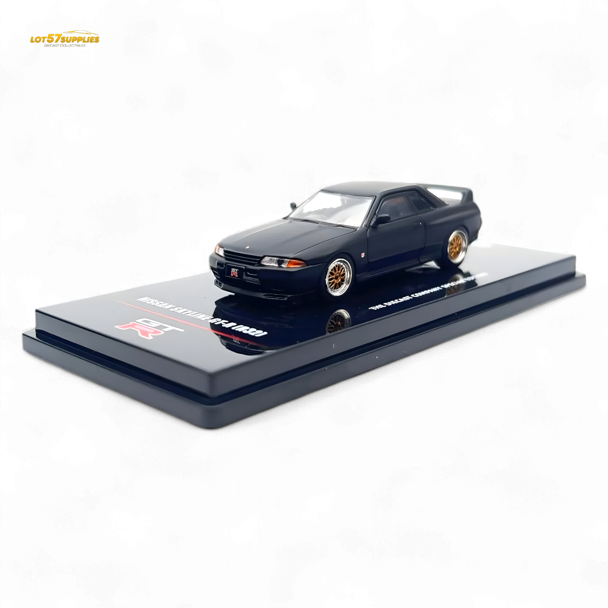 Inno64 Nissan Skyline GT-R R32 Matt Black "THE DIECAST COMPANY" Special Edition 1:64 IN64-R32-MB Main image