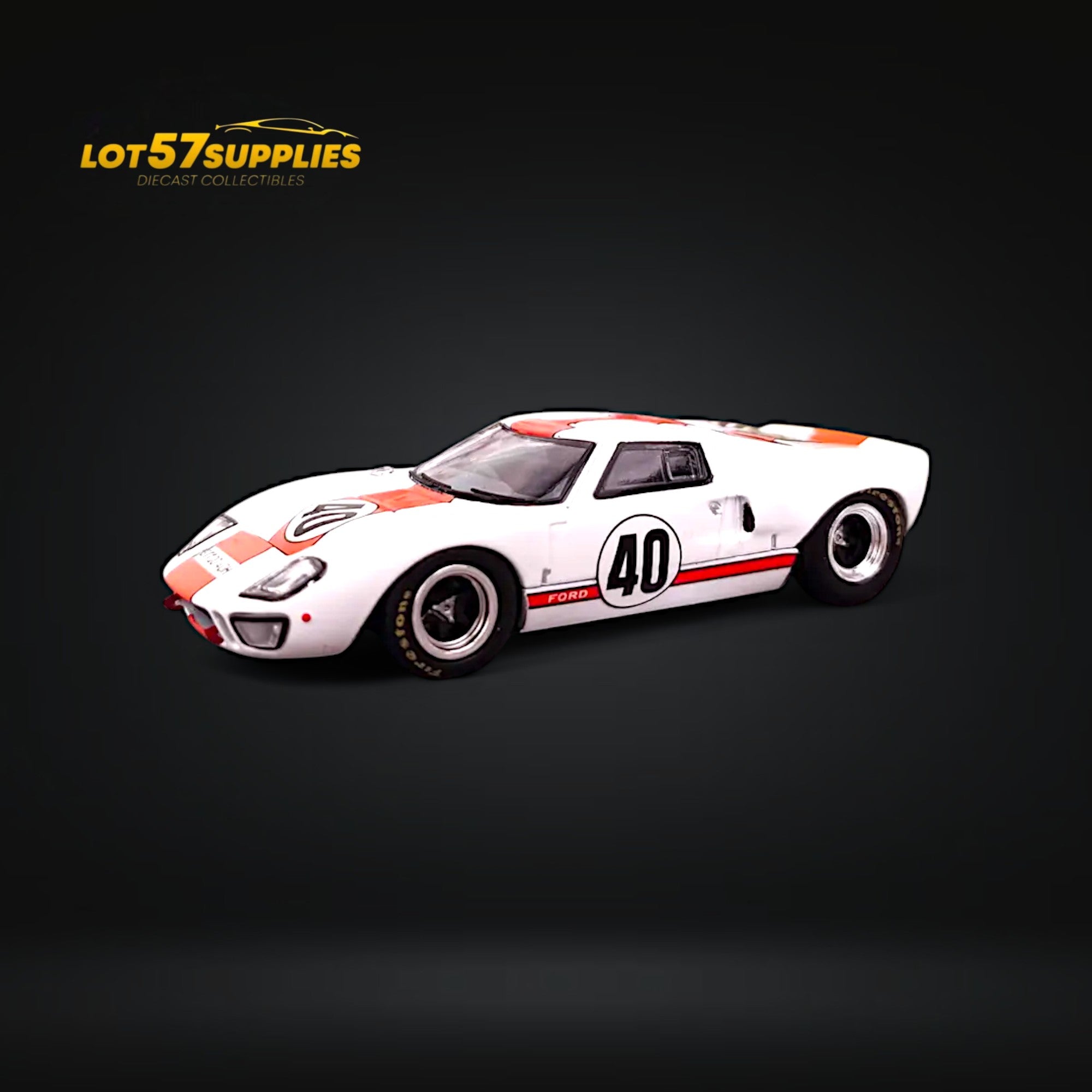 Zoom Ford GT40 MK1 White Gulf Livery #40 1:64 - Collectors World Toys Main image