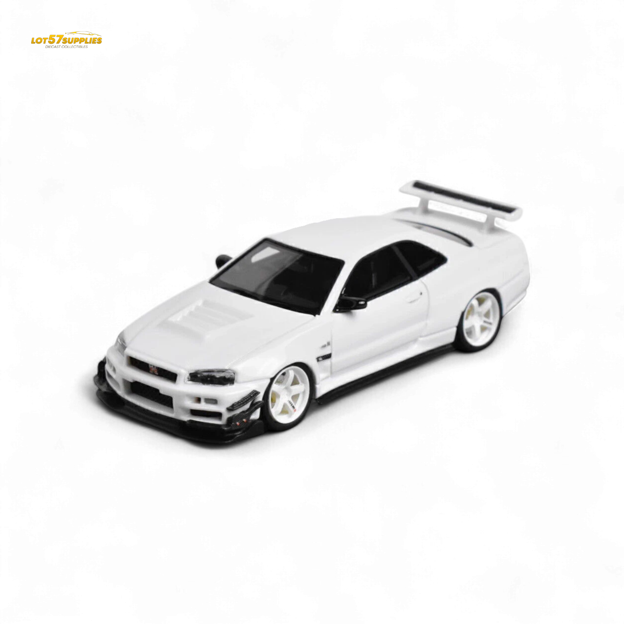 Error404 Model Nissan Skyline GT-R (R34) Custom Solid White 1:64 Main image
