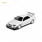 Error404 Model Nissan Skyline GT-R (R34) Custom Solid White 1:64