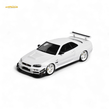 Error404 Model Nissan Skyline GT-R (R34) Custom Solid White 1:64