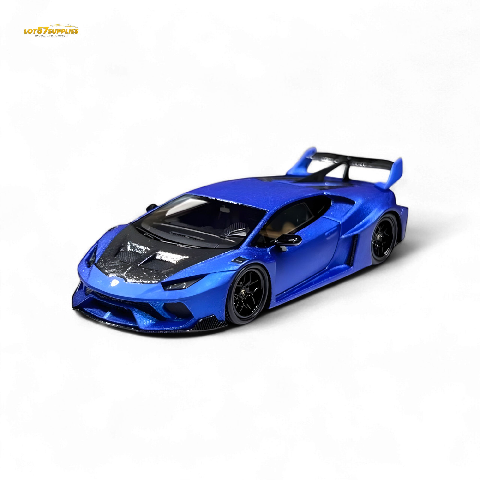 Flame Huracan LP610-4 LWBK WideBody Resin - MATTE BLUE LBWK 1:64 Main image