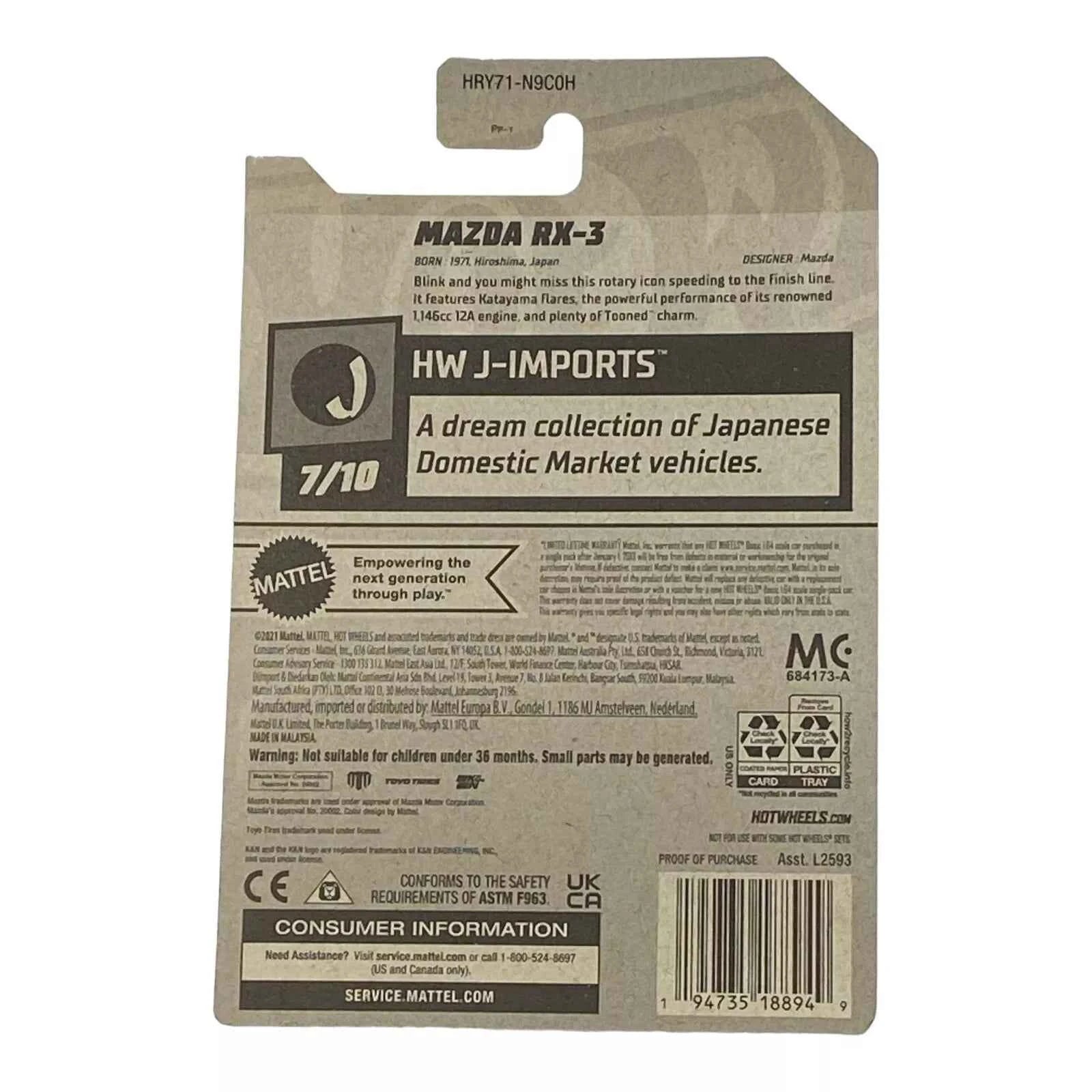 Hot Wheels Mazda RX-3 - J-Imports Series 7/10 -