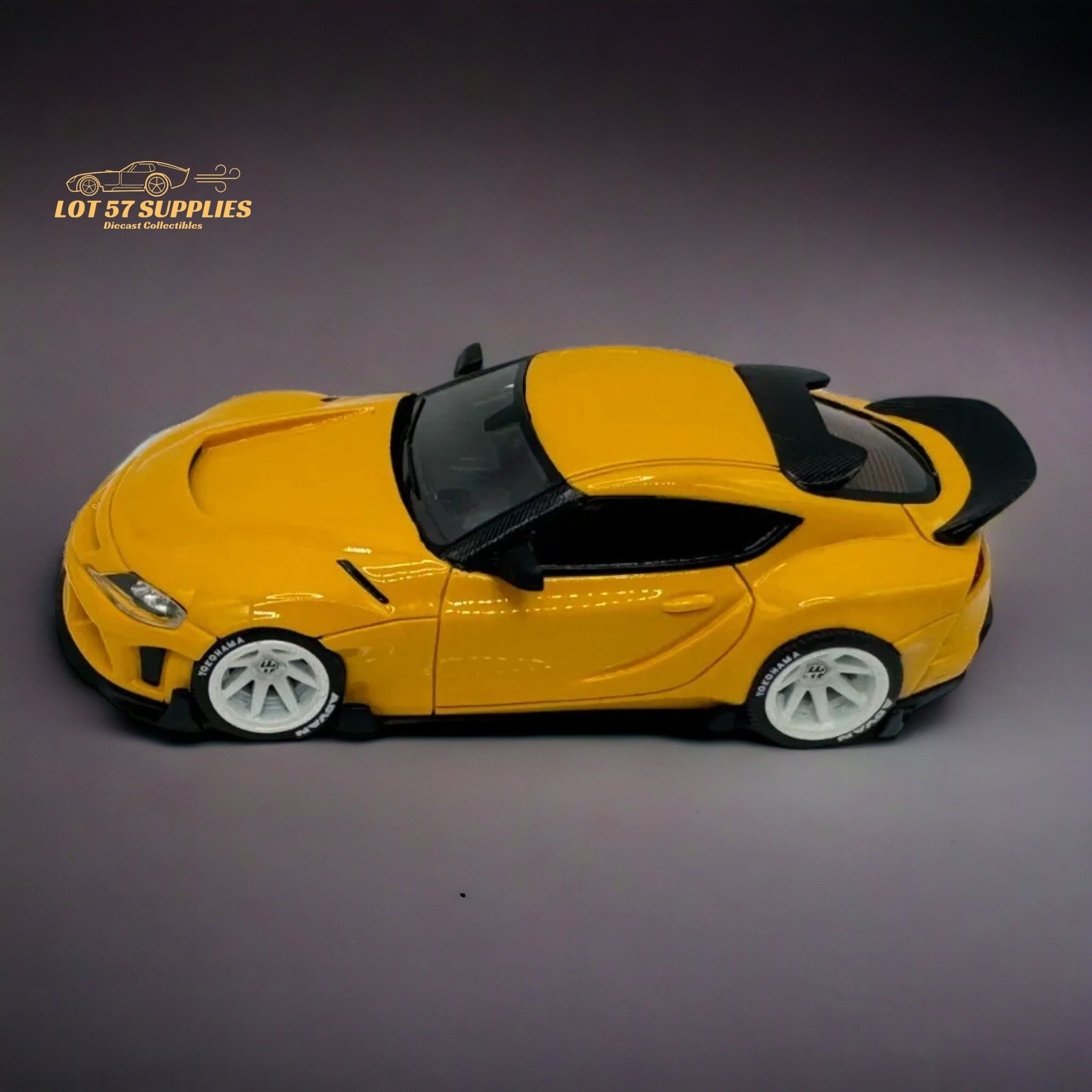 ATOZ Toyota Supra GR in Yellow 1:64 Resin model - Collectors World Toys