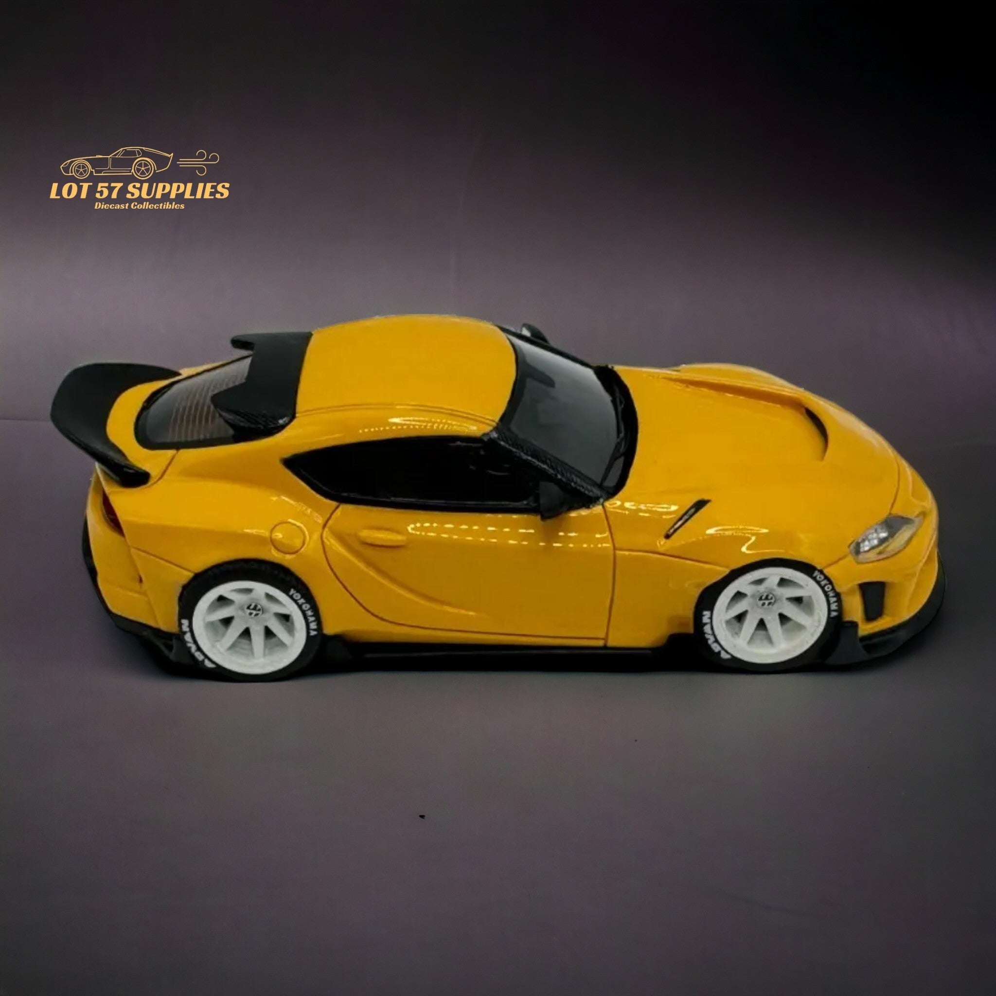 ATOZ Toyota Supra GR in Yellow 1:64 Resin model - Collectors World Toys