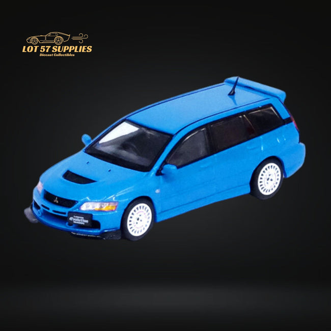 Inno64 Mitsubishi Lancer Evolution IX Wagon Blue 1:64 IN64-EVO9W-BLU - Collectors World Toys Hover Image
